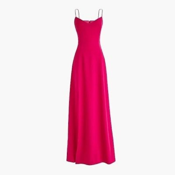 J. Crew Dresses & Skirts - J. Crew Pink Spaghetti Strap Dress w/ Slit